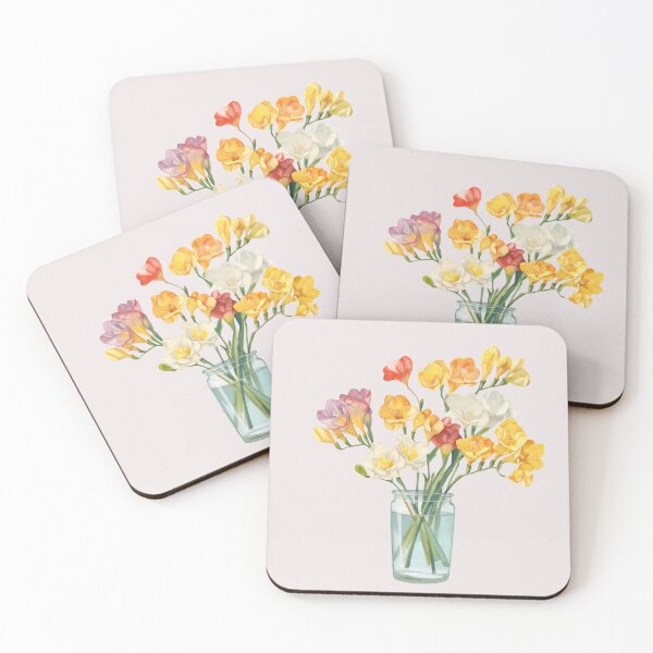 Item preview, Colorful Freesias in a Vase designed and sold by Violet Peonies.