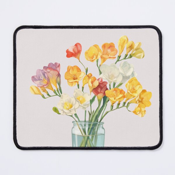 Item preview, Colorful Freesias in a Vase designed and sold by Violet Peonies.