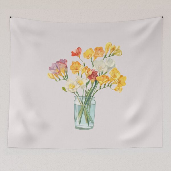Item preview, Colorful Freesias in a Vase designed and sold by Violet Peonies.