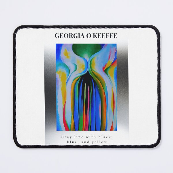 Item preview, Georgia O'keeffe Gray Line With Black, Blue, And Yellow designed and sold by st1art.