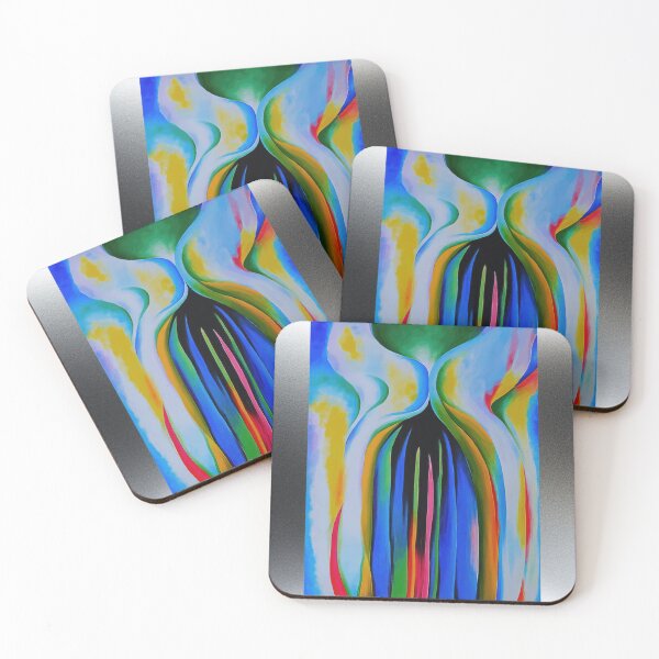 Item preview, Georgia O'keeffe Gray Line With Black, Blue, And Yellow designed and sold by st1art.