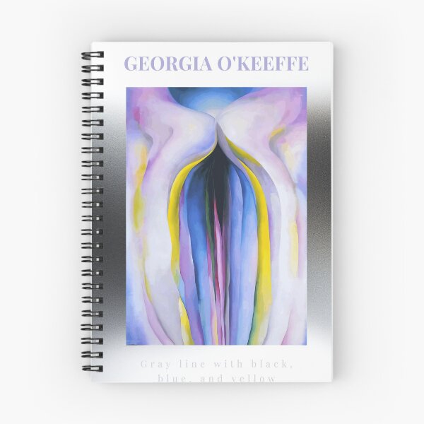 Item preview, Georgia O'keeffe Grey Line With Black, Blue And Yellow designed and sold by st1art.