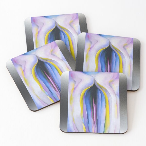 Item preview, Georgia O'keeffe Grey Line With Black, Blue And Yellow designed and sold by st1art.