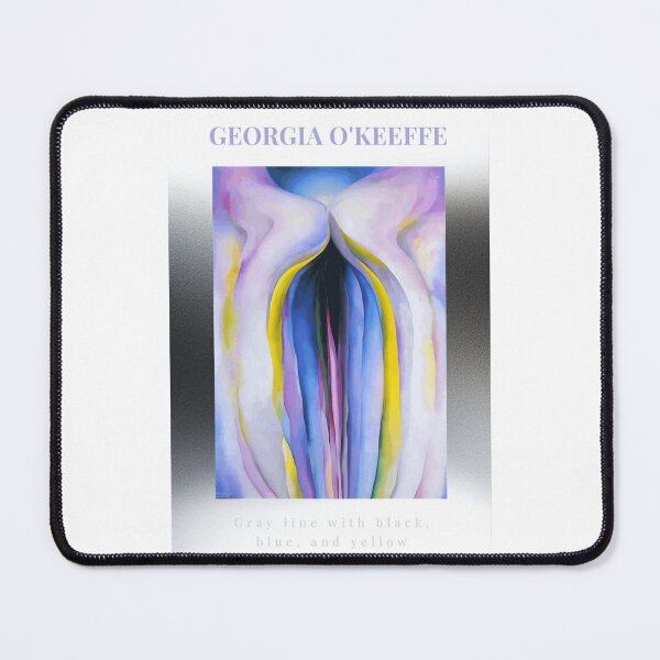 Item preview, Georgia O'keeffe Grey Line With Black, Blue And Yellow designed and sold by st1art.