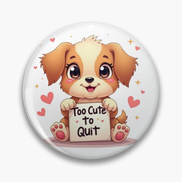 Item preview, Too Cute to Quit Kawaii Puppy designed and sold by Craftifik ..