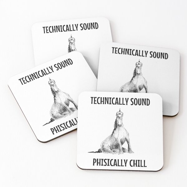 Item preview, Technically Sound Horse with Headphones & Traffic Cone - Funny Equine Unicorn Art designed and sold by ArtbyMih.