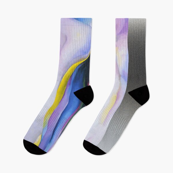 Item preview, Georgia O'keeffe Grey Line With Black, Blue And Yellow designed and sold by st1art.