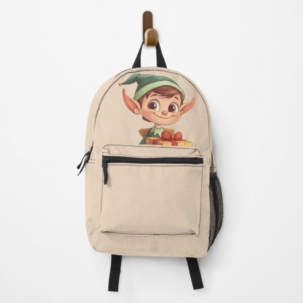Item preview, Cute Christmas Elf Holding a Golden Gift Box designed and sold by SyberGen.
