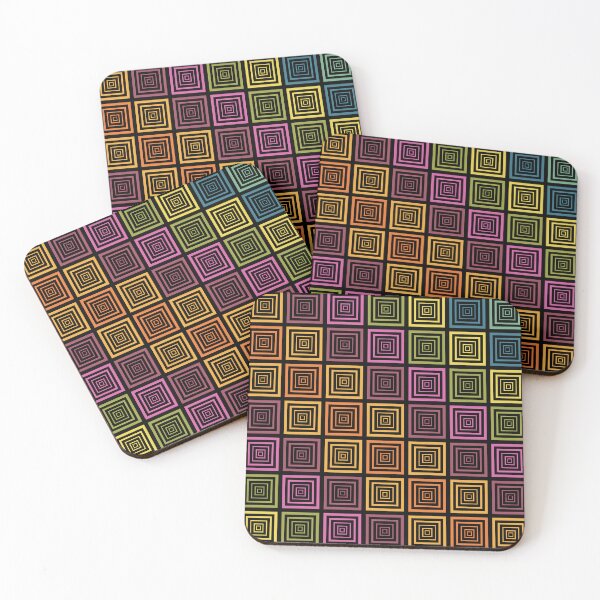 Item preview, Retro Concentric Square Tunnel Pattern – 70s Geometric Pop Art designed and sold by DeeLulu.