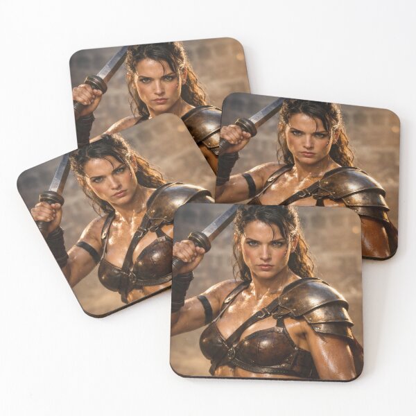 Item preview, Blood Arena Gladiatrix – Roman Warrior Woman Fantasy Wall Art Gift designed and sold by Spiritveil.