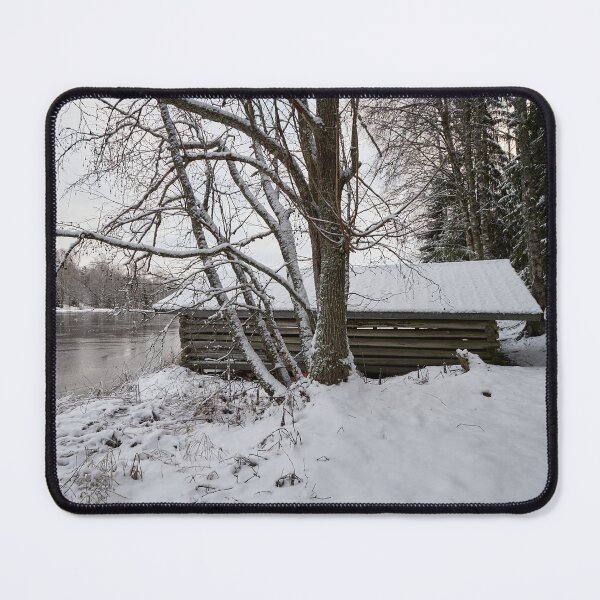 Item preview, Boat house by the lake in the early winter. designed and sold by Jouko Lehto Photography.