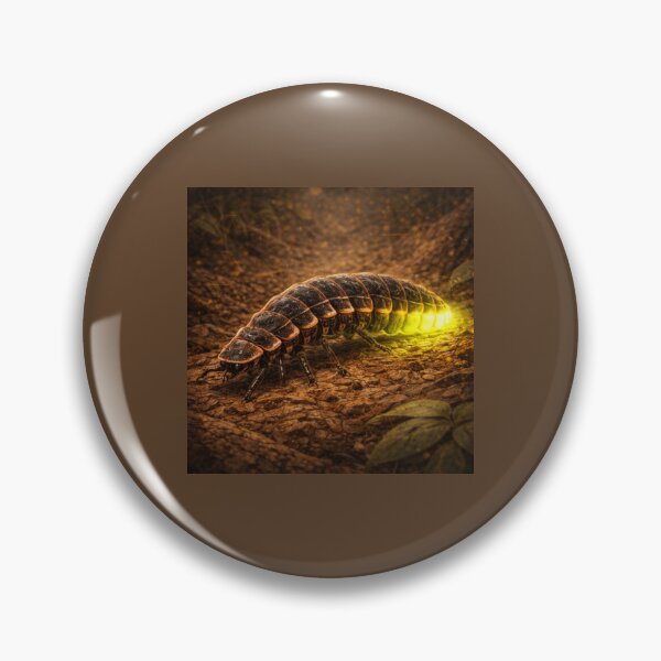 Item preview, Glowworm Larva – Golden Bioluminescent Insect Art designed and sold by GeoWild Designs.