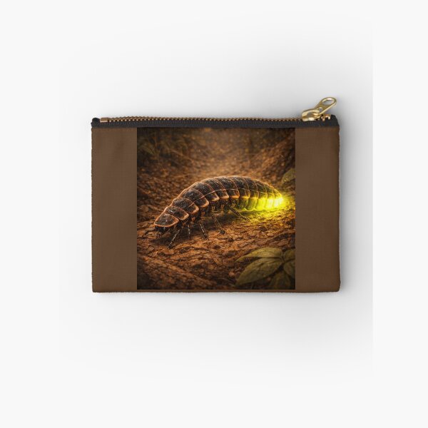 Item preview, Glowworm Larva – Golden Bioluminescent Insect Art designed and sold by GeoWild Designs.