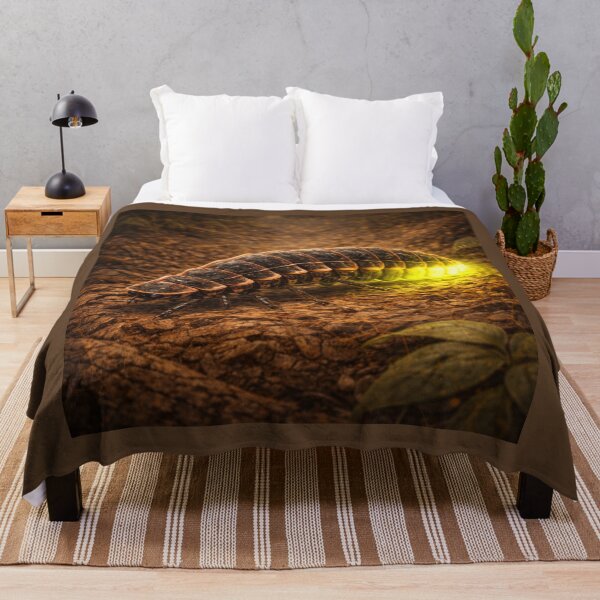 Item preview, Glowworm Larva – Golden Bioluminescent Insect Art designed and sold by GeoWild Designs.