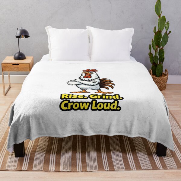 Item preview, Motivational Rooster Illustration – Rise Grind Crow Loud Artwork designed and sold by anamul43.