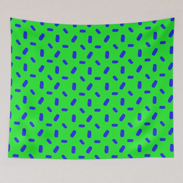 Item preview, Bold Abstract Blue Shapes On Neon Green designed and sold by EL-Lebedenko.