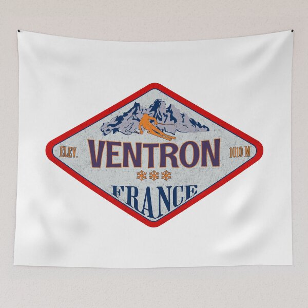 Item preview, Ventron, Vosges, France, Vintage skiing badge design designed and sold by Wanderful-roads.