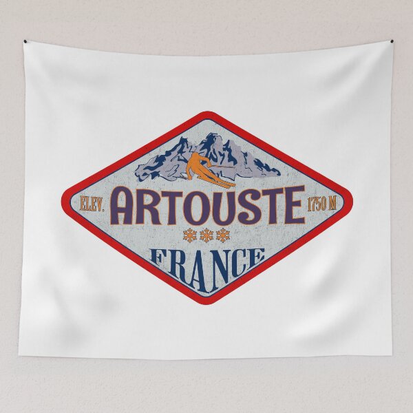 Item preview, Artouste, Pyrénées, France, Vintage skiing badge design designed and sold by Wanderful-roads.