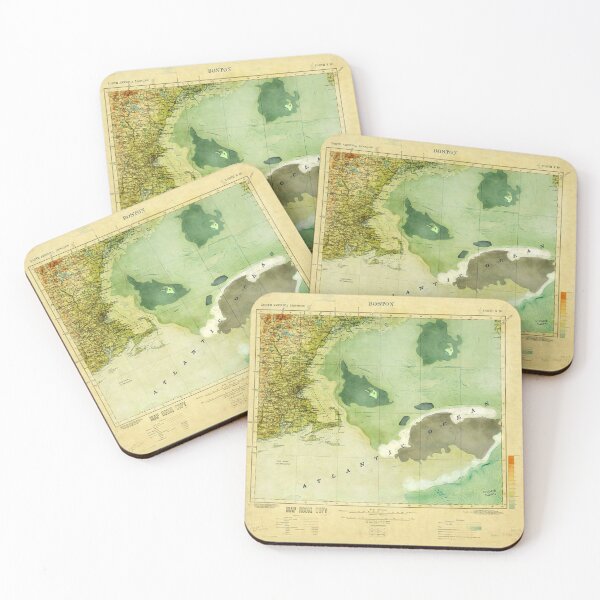 Item preview, Boston Harbor Pirate Treasure Map  designed and sold by KitsuneKowai.