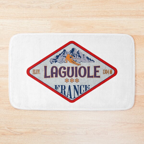 Item preview, Laguiole, Massif Central, France, Vintage skiing badge design designed and sold by Wanderful-roads.