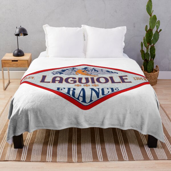 Item preview, Laguiole, Massif Central, France, Vintage skiing badge design designed and sold by Wanderful-roads.