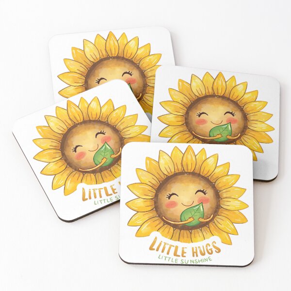 Item preview, Cute Sunflower “Little Hugs Little Sunshine” Kawaii Illustration designed and sold by Moodune.
