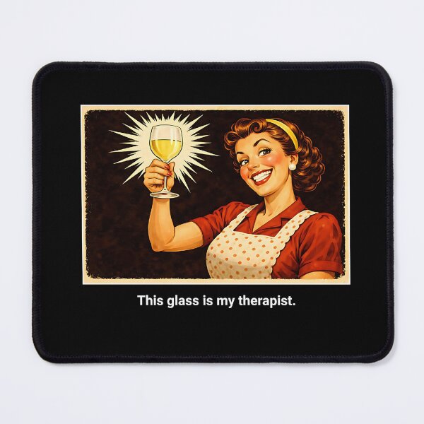 Item preview, Sassy 1950s Housewife Funny Retro Wine Quote With Dark Humor designed and sold by Maria Garcia.