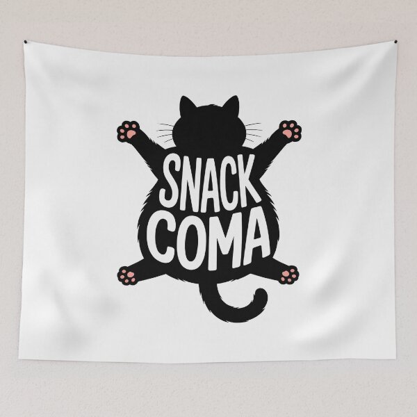 Item preview, Snack Coma Chonky Cat Overeating Humor designed and sold by Tammy Winand Arts.