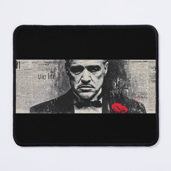 Item preview, Grainy Mob Boss Portrait with Red Rose designed and sold by Adronia.