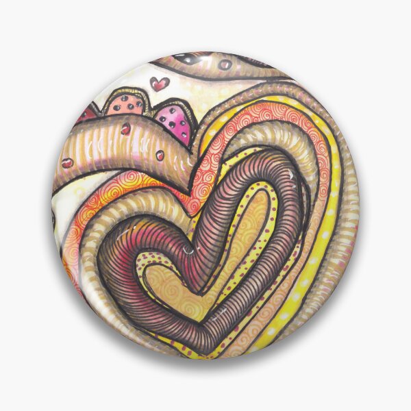 Item preview, Familiar Discomfort - Organic Abstract Heart | Reverse Coloring Art designed and sold by ColorWander.