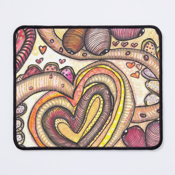 Item preview, Familiar Discomfort - Organic Abstract Heart | Reverse Coloring Art designed and sold by ColorWander.