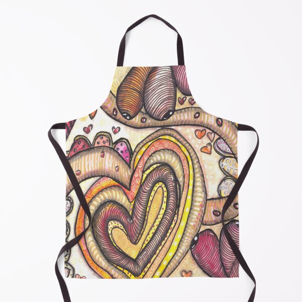 Item preview, Familiar Discomfort - Organic Abstract Heart | Reverse Coloring Art designed and sold by ColorWander.