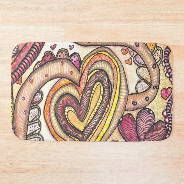 Item preview, Familiar Discomfort - Organic Abstract Heart | Reverse Coloring Art designed and sold by ColorWander.