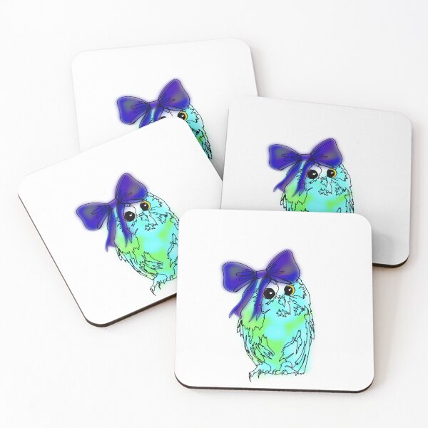 Item preview, Blue Owl Wearing Bow hat – animalzinhats designed and sold by Ashley’sAnimalz.