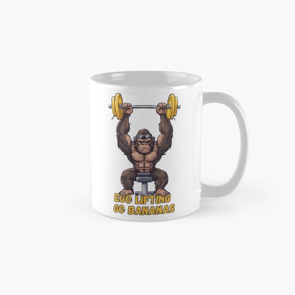 Item preview, Ego Lifting Gorilla – Funny Gym Meme Weightlifting designed and sold by SplashPixel.