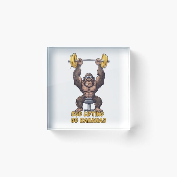 Item preview, Ego Lifting Gorilla – Funny Gym Meme Weightlifting designed and sold by SplashPixel.