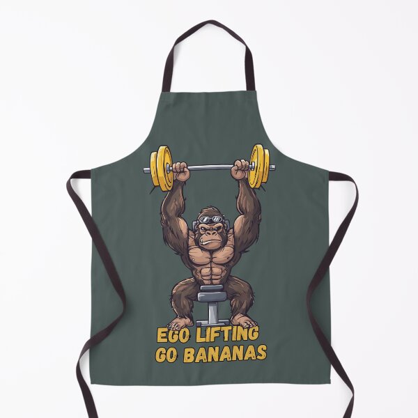 Item preview, Ego Lifting Gorilla – Funny Gym Meme Weightlifting designed and sold by SplashPixel.