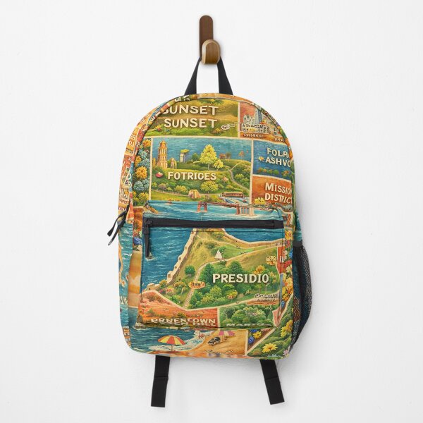 Item preview, San Francisco Neighborhoods – Illustrated City Map Poster designed and sold by PIXEL POP DESIGNS - Beyond the Norm!.
