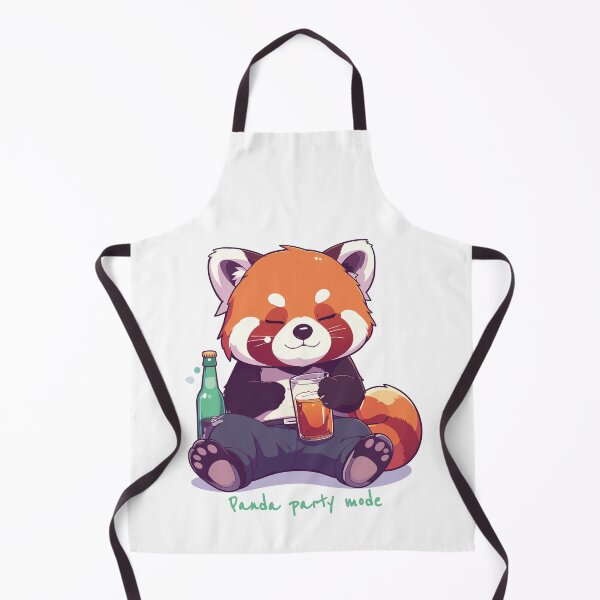 Item preview, Red Panda Party Mode - Too Much Bamboo Juice art designed and sold by MarWachaN.
