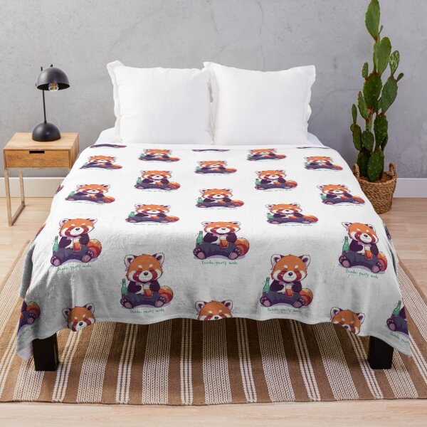 Item preview, Red Panda Party Mode - Too Much Bamboo Juice art designed and sold by MarWachaN.