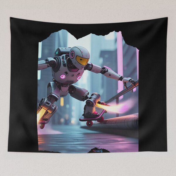 Item preview, Skater bot with rocket legs and neon spray 1 designed and sold by Neon G.