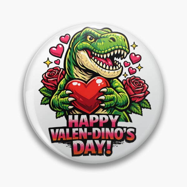 Item preview, Funny Valentine Dinosaur With Heart and Roses designed and sold by Maria Garcia.
