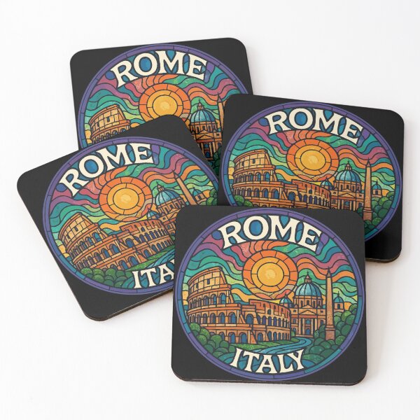 Item preview, Rome Italy Skyline Stained Glass Travel designed and sold by TomFrontierArt.