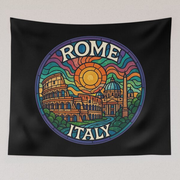 Item preview, Rome Italy Skyline Stained Glass Travel designed and sold by TomFrontierArt.