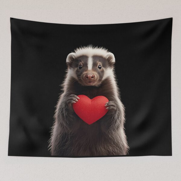 Item preview, Skunk holding a heart 1 designed and sold by Neon G.