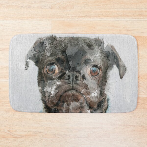 Item preview, Pug Face Cute Adorable Funny Dog Watercolor designed and sold by ArtNatureStore.