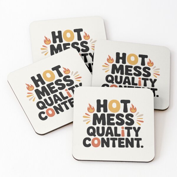 Item preview, Hot Mess Quality Content – Funny Minimal Quote Design for Humor Lovers designed and sold by PixelKool.