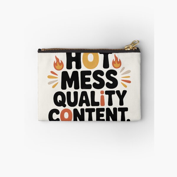 Item preview, Hot Mess Quality Content – Funny Minimal Quote Design for Humor Lovers designed and sold by PixelKool.