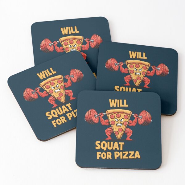 Item preview, Funny Pizza Powerlifter - Heavy Squat Pizza Slice Gym Motivation designed and sold by SplashPixel.