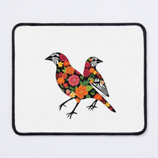 Item preview, Zebra Finch Floral Silhouettes designed and sold by sharon1210.